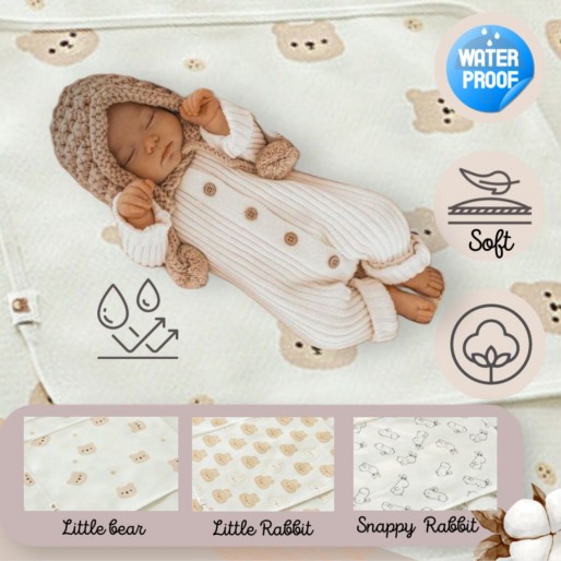 ( Little Rabbit ) U:Baby Premium Soft Cotton Waterproof Little Rabbit Protector Diaper Changing Mat 